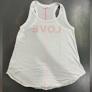 Sundry 'Love' White Tank Top Size Large